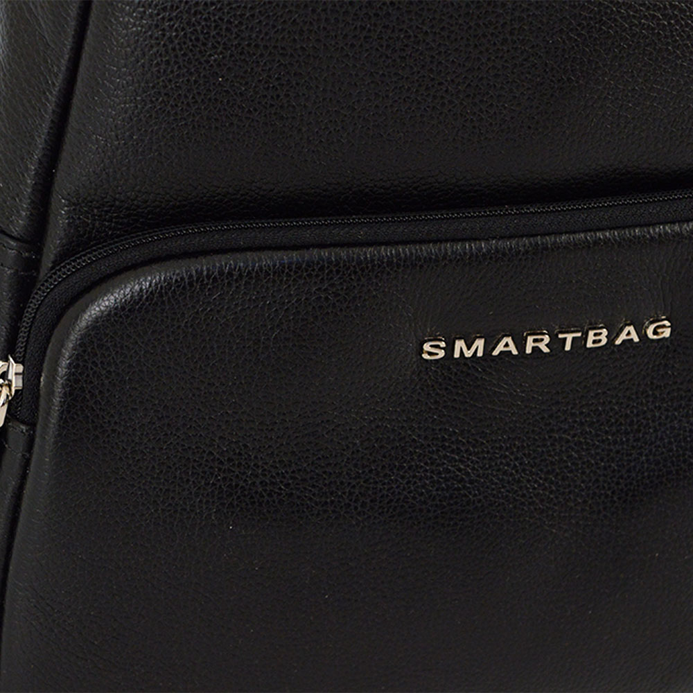 Mochila de Couro Cor Preta Smartbag - Foto 2