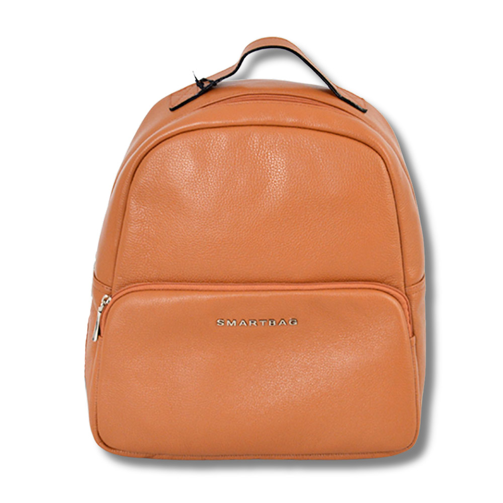 Mochila de Couro Cor Whisky Smartbag - Foto 1