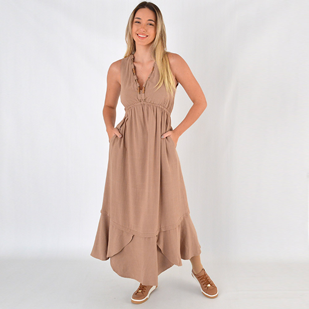 Vestido Longo Haes Viscolinho - Foto 1