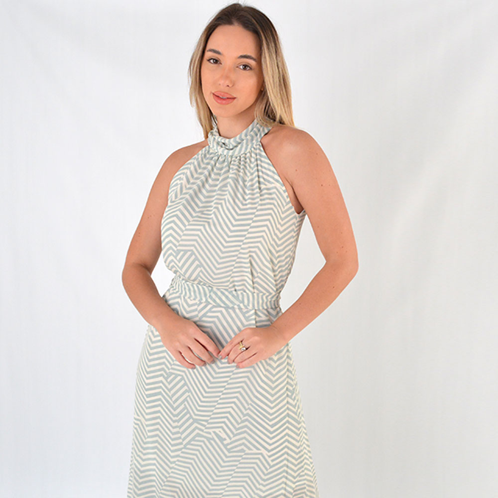 Vestido Listrado Midi Milvest  - Foto 4