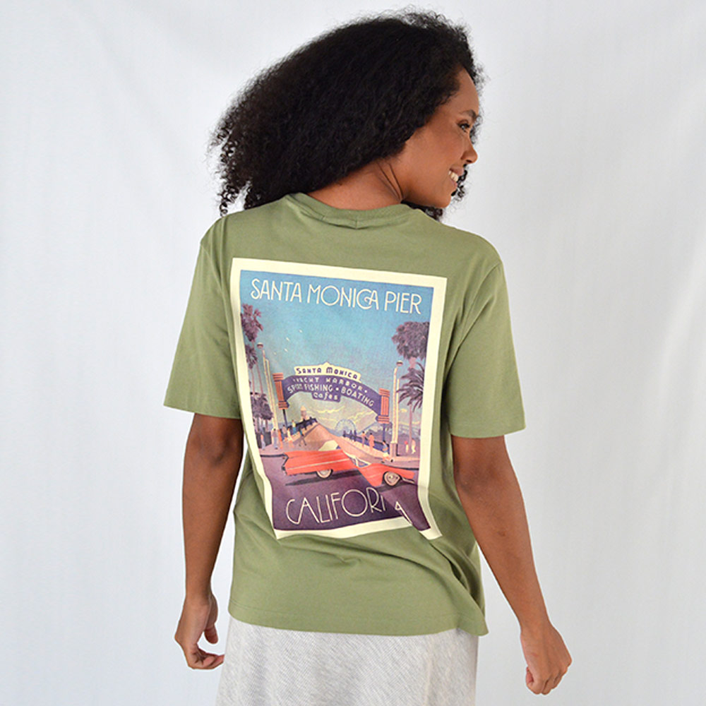 Maxi T-Shirt Em Algodo Kaele Verde - Foto 3