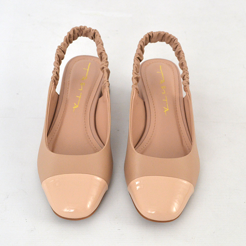 Slingback Couro Nude Tabita - Foto 2