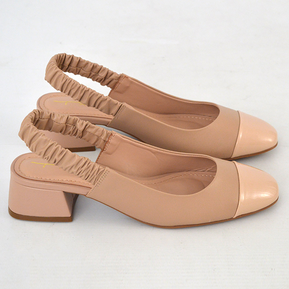 Slingback Couro Nude Tabita - Foto 3