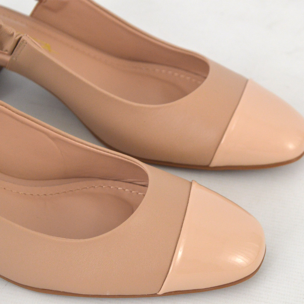 Slingback Couro Nude Tabita - Foto 4