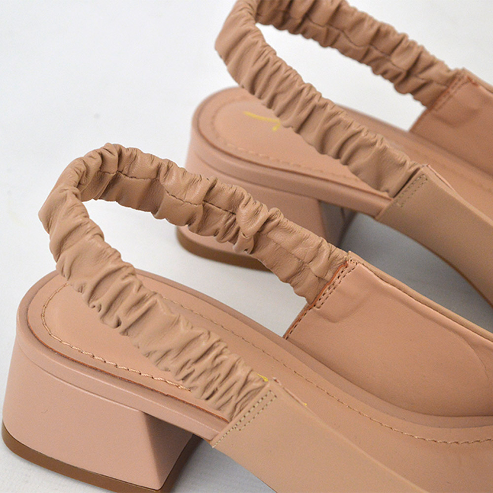 Slingback Couro Nude Tabita - Foto 5