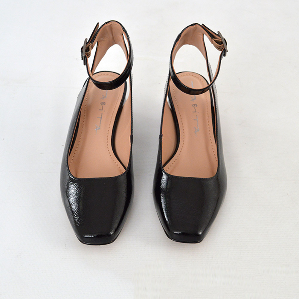 Slingback Em Couro Verniz Preto Tabita - Foto 3