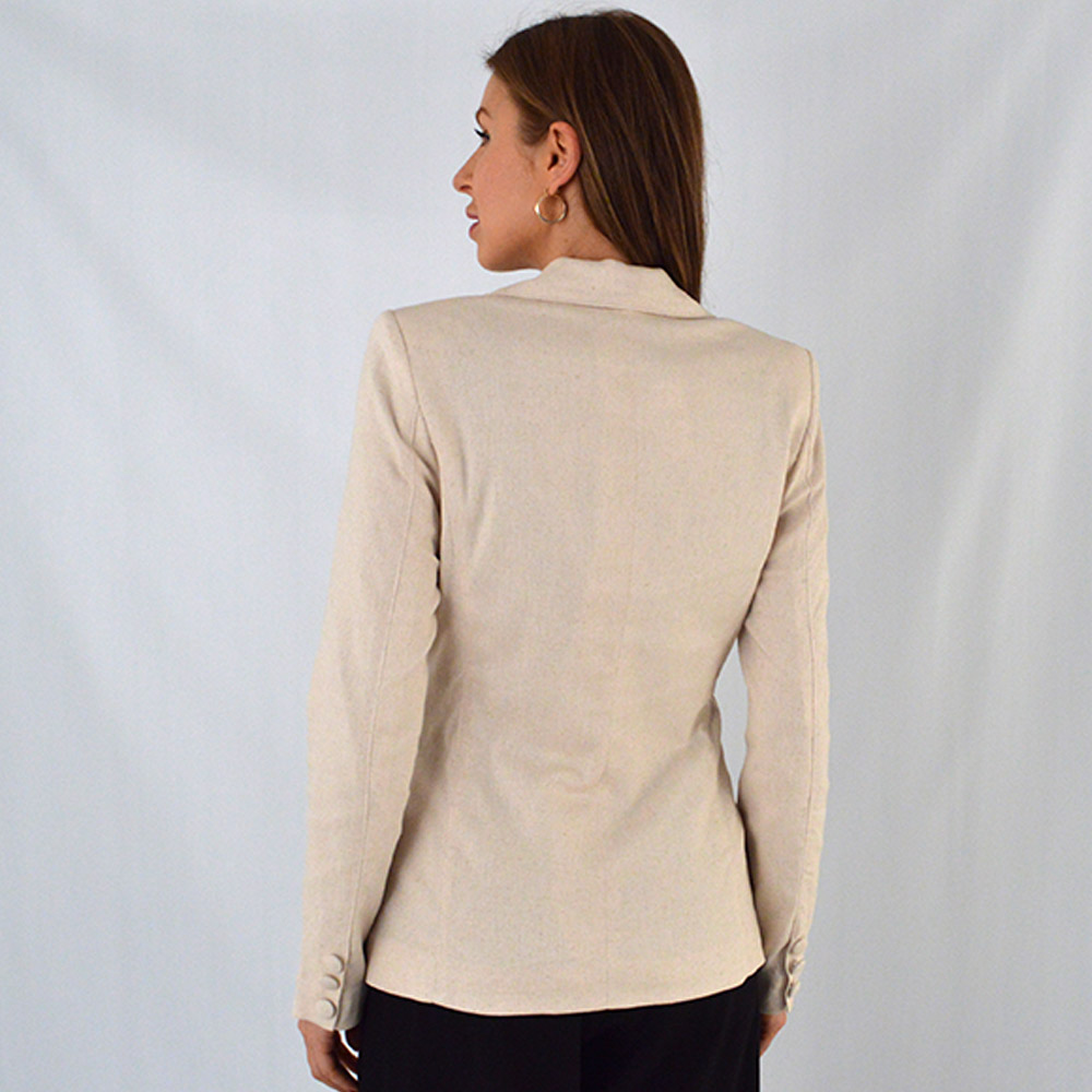 Blazer em Linho Trappiche Cor Natural - Foto 4