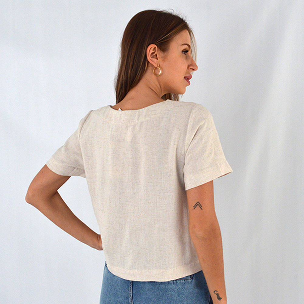 Blusa Viscolinho Alpelo Pespontos - Foto 3