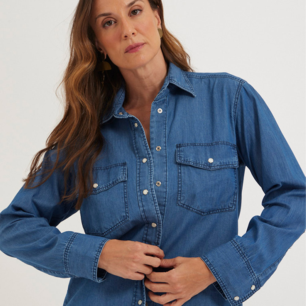 Camisa Jeans leve Canto - Foto 2