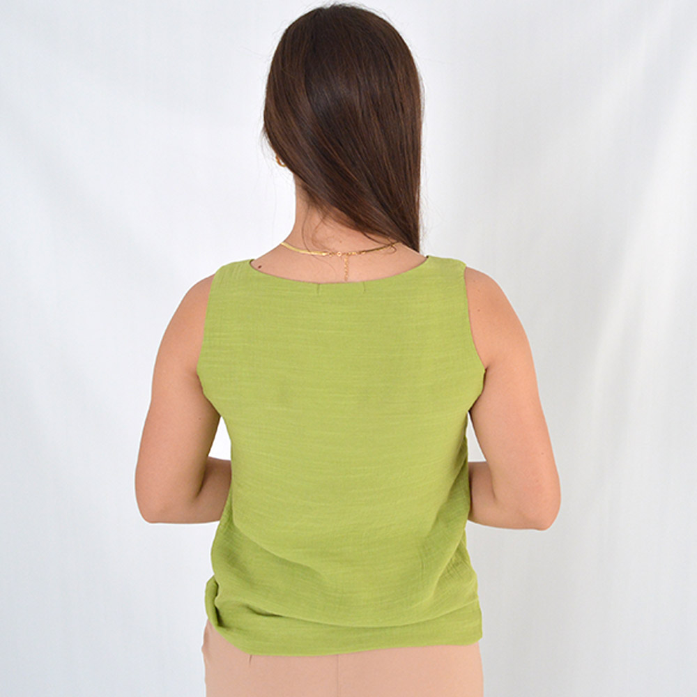 Blusa Regata Crepe de Viscose Lima Declari - Foto 2