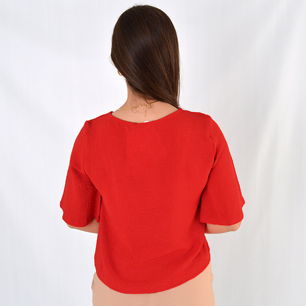 Blusa Crepe de Viscose Vernelha Declari - Foto 2