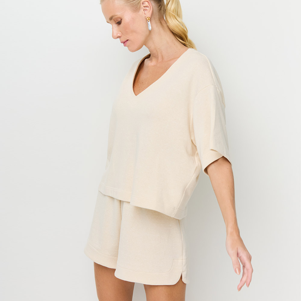 Blusa Crepe de Viscose Off White Declari - Foto 3