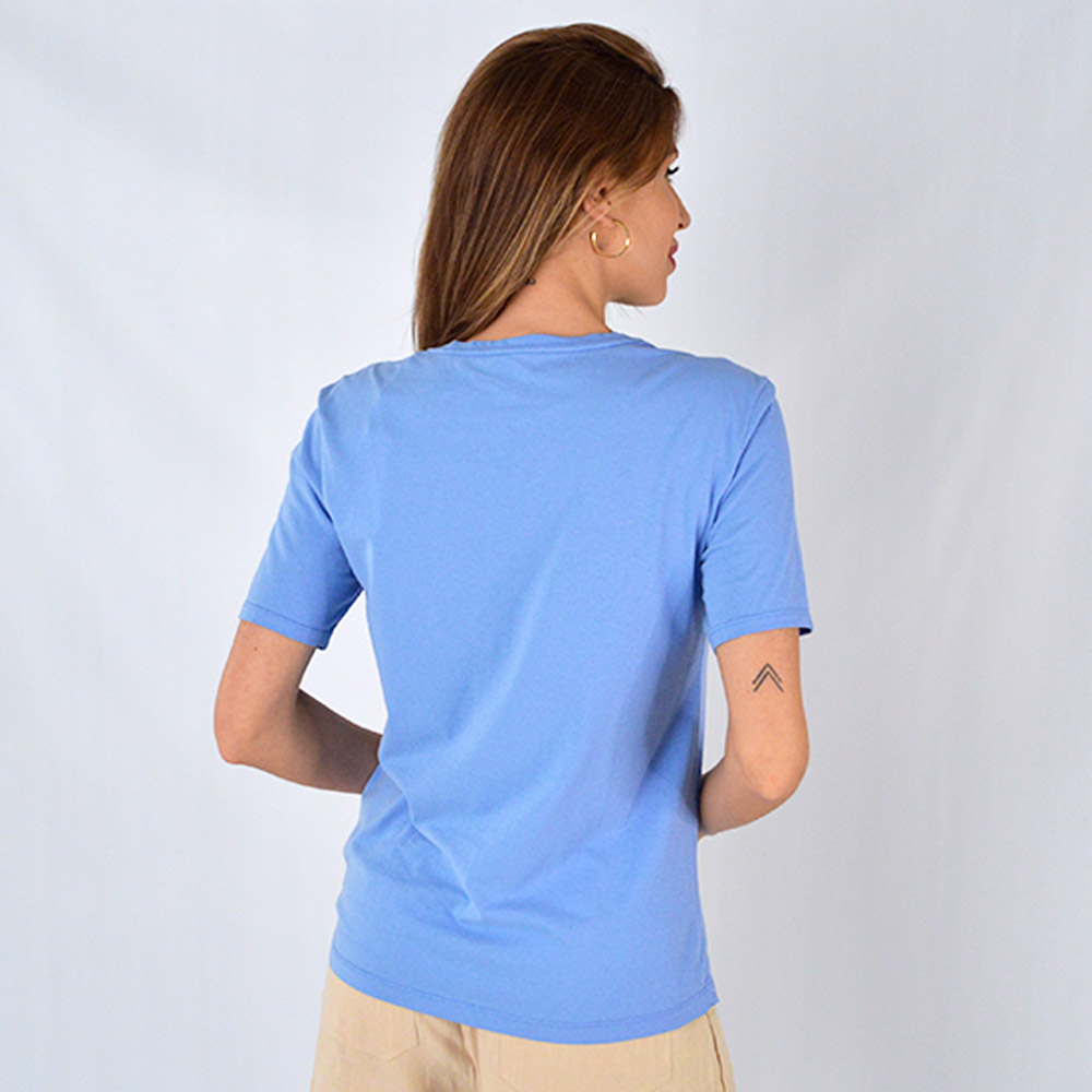 Blusa Algodo Classic Azul Canto - Foto 2