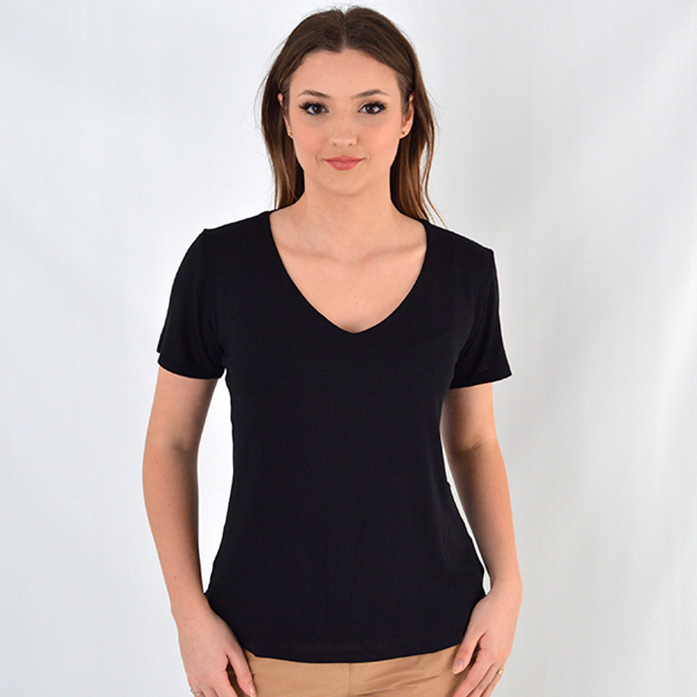 Blusa Bsica Cor Preta Declari - Foto 1