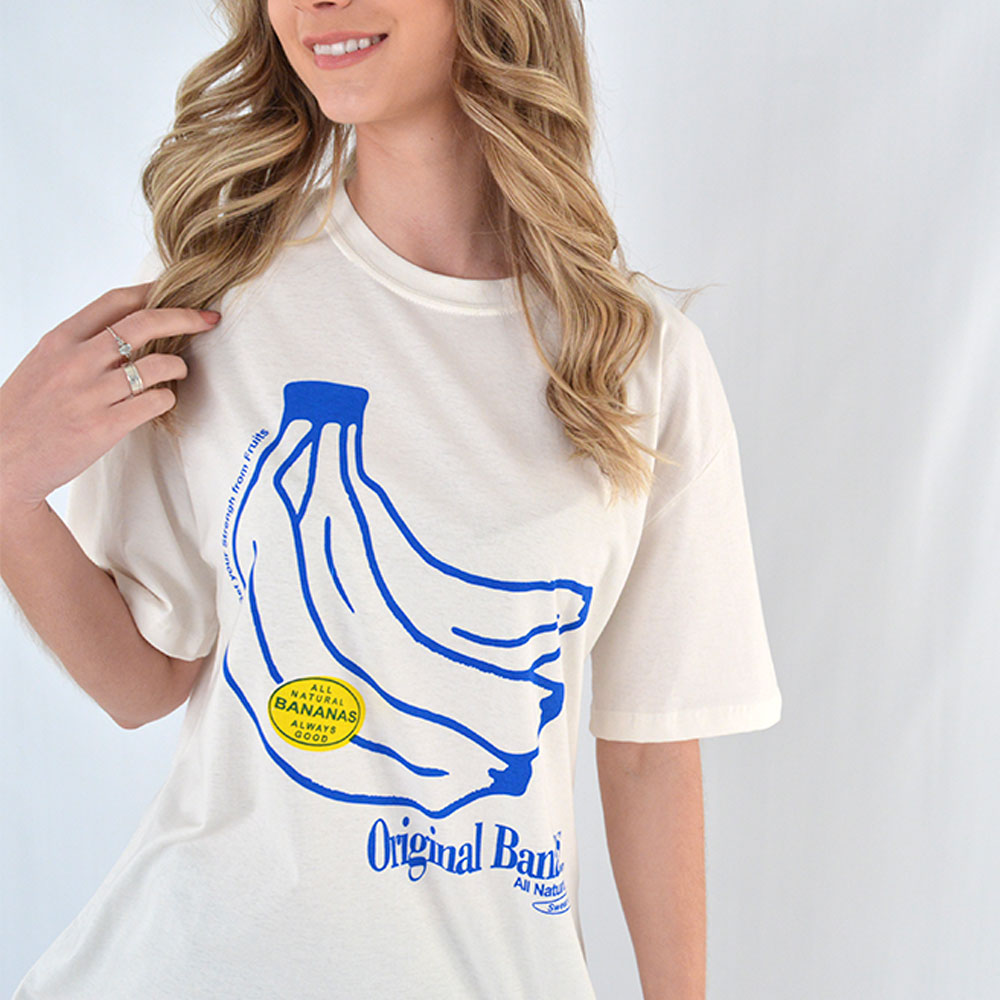 Maxi T-Shirt Em Algodo Bananas - Foto 2