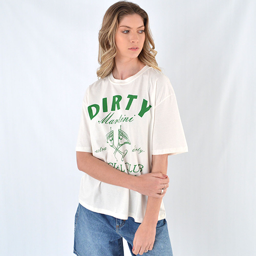 Maxi T-Shirt Em Algodo Dirty - Foto 1