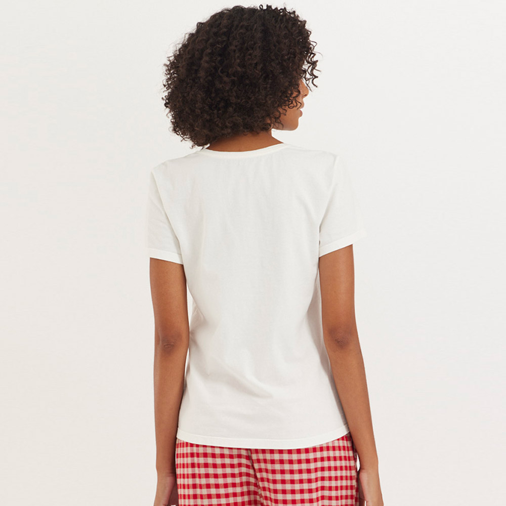 Blusa Algodo Bsica Cor Off White Canto - Foto 1