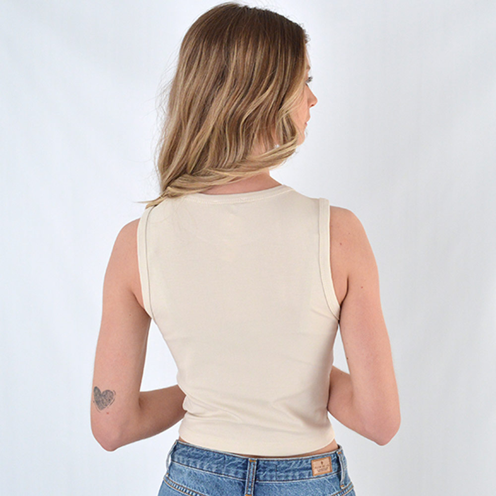 Cropped Regata Viscose Gelo Coqueta - Foto 3