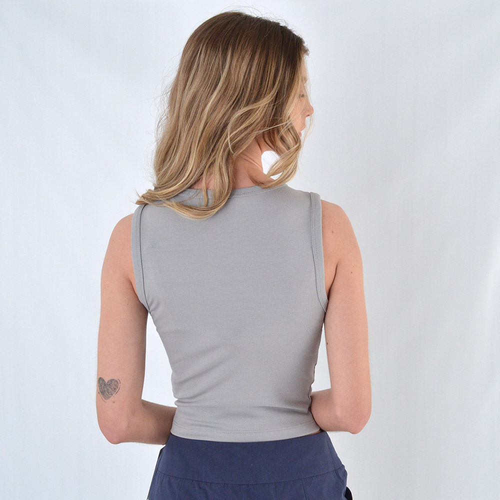 Cropped Regata Viscose Mescla Coqueta - Foto 3