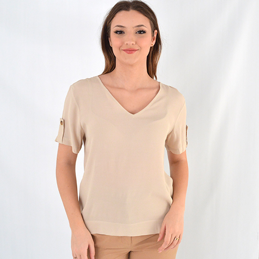 Blusa Viscose Cor Cru Citt - Foto 1