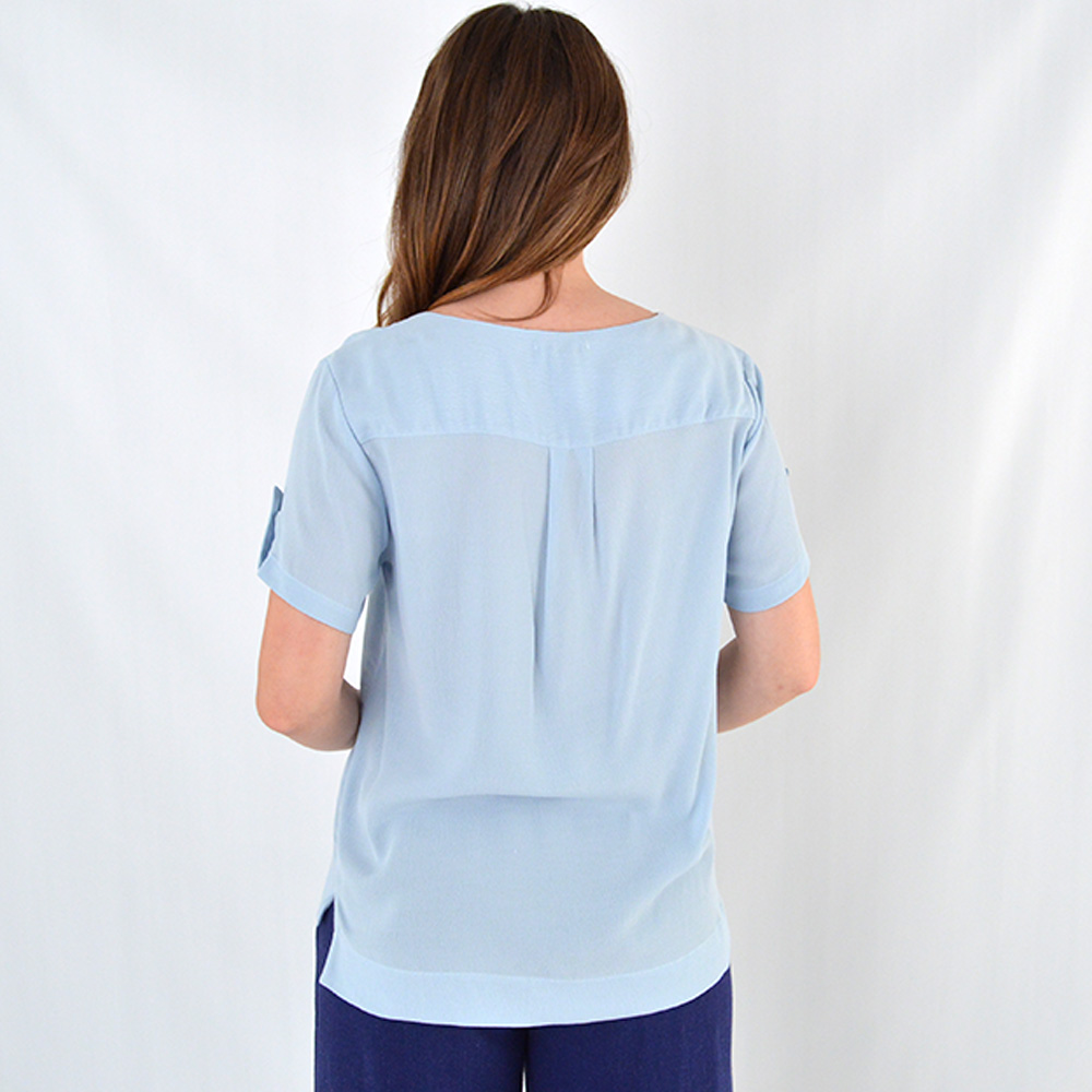 Blusa Viscose Cor Azul Citt - Foto 3