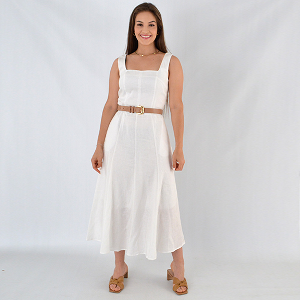 Vestido Midi Sereia Off White Betelgeuse  - Foto 1