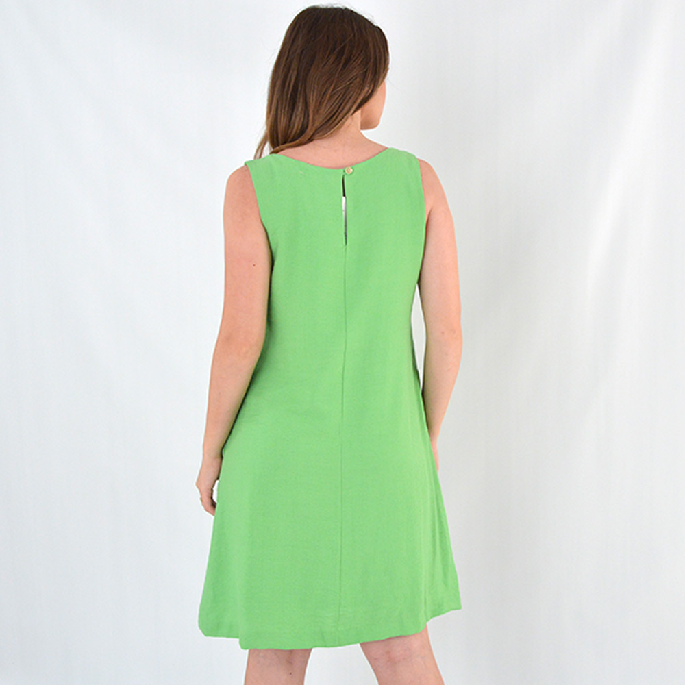 Vestido Curto Em Viscose Verde Loderro - Foto 3