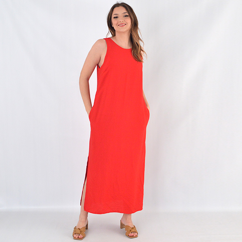 Vestido Viscose Vermelho Loderro - Foto 1