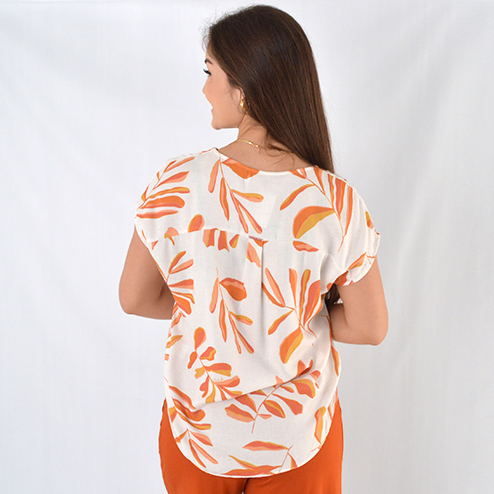 Blusa Mullet Estampa Tropical Flor de Lis - Foto 2