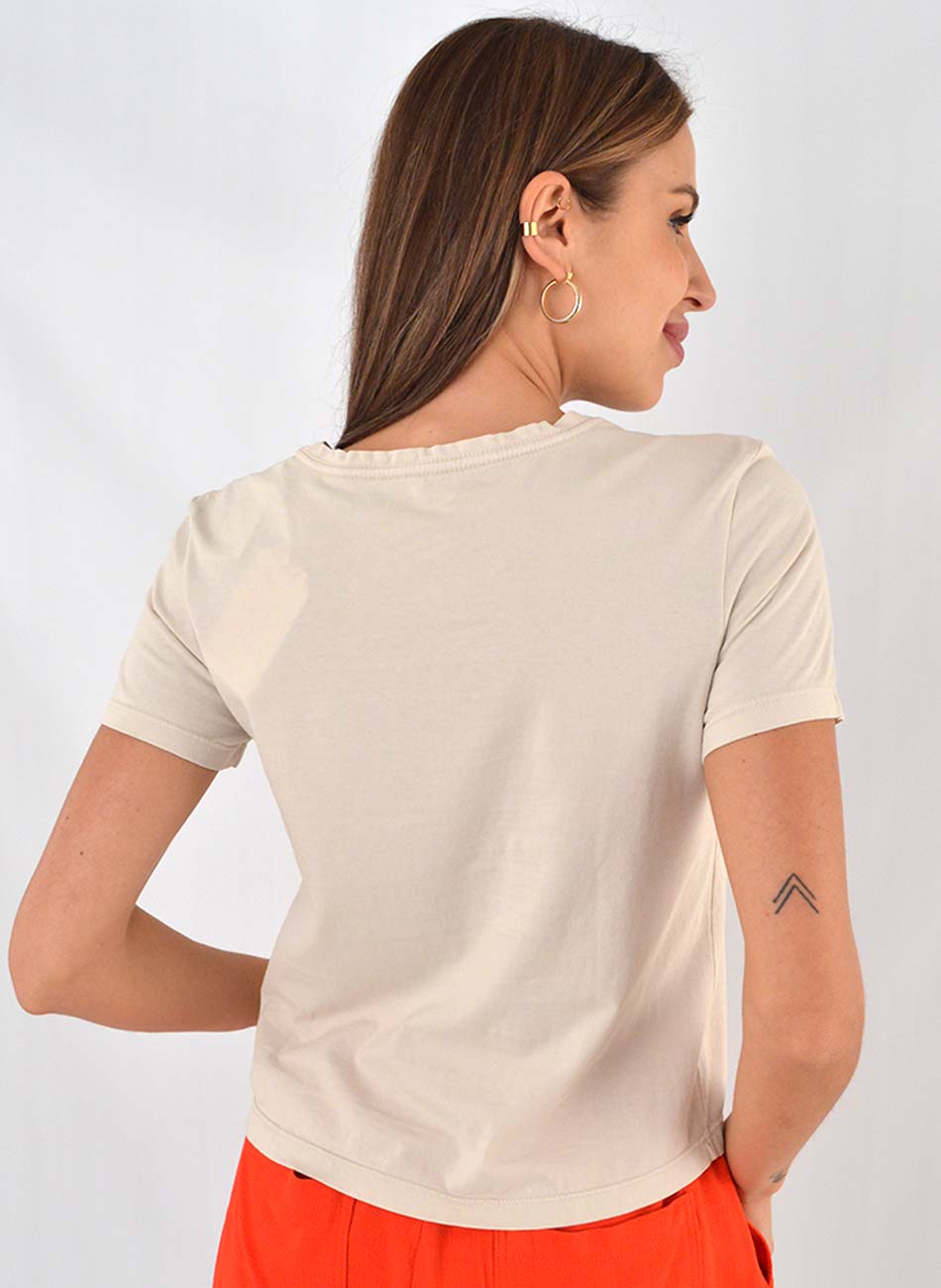 Blusa Bsica Baby Look Areia Canto - Foto 2