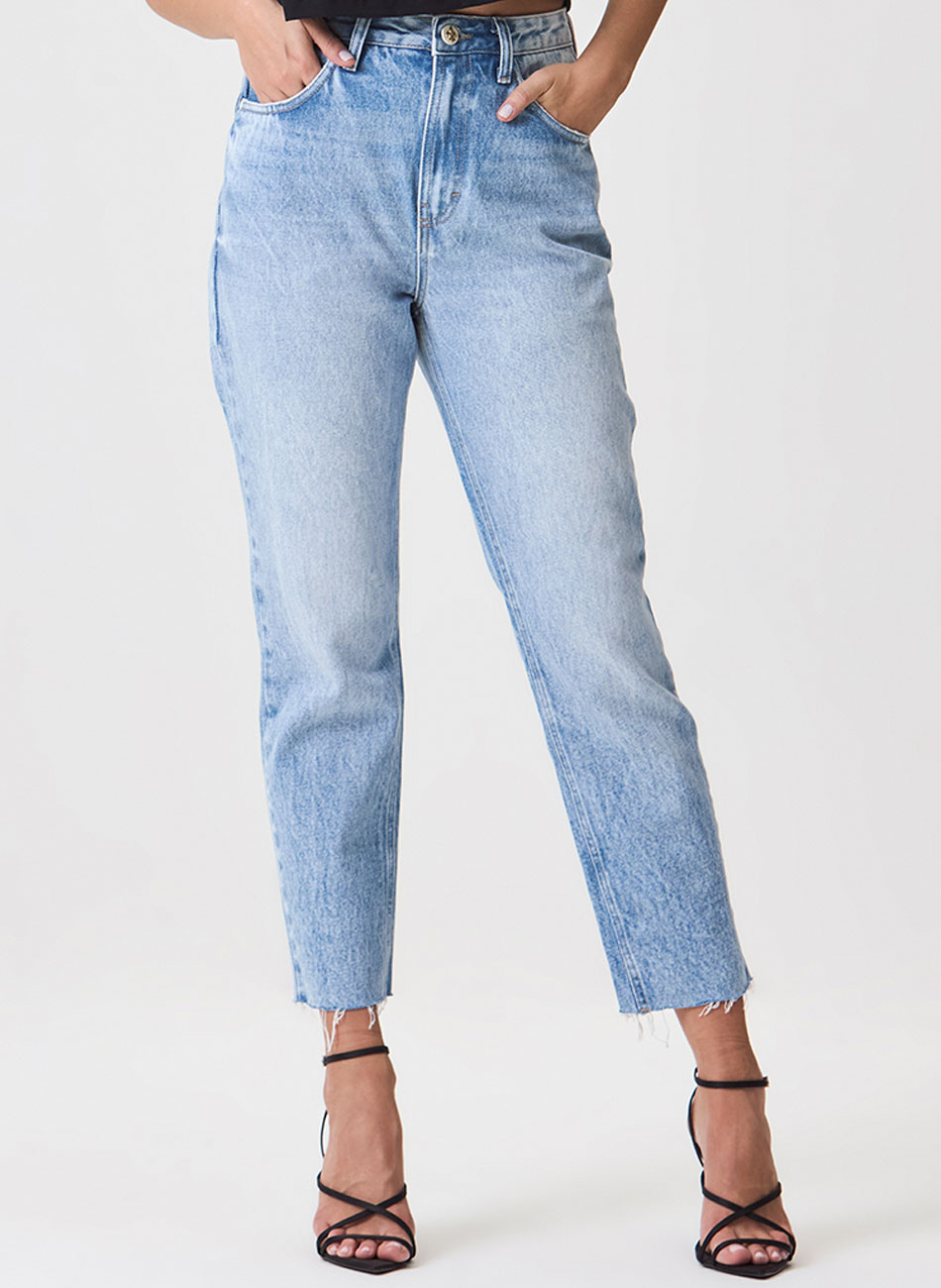 Cala Jeans Agata Satraight Cropped Flor de Lis - Foto 1