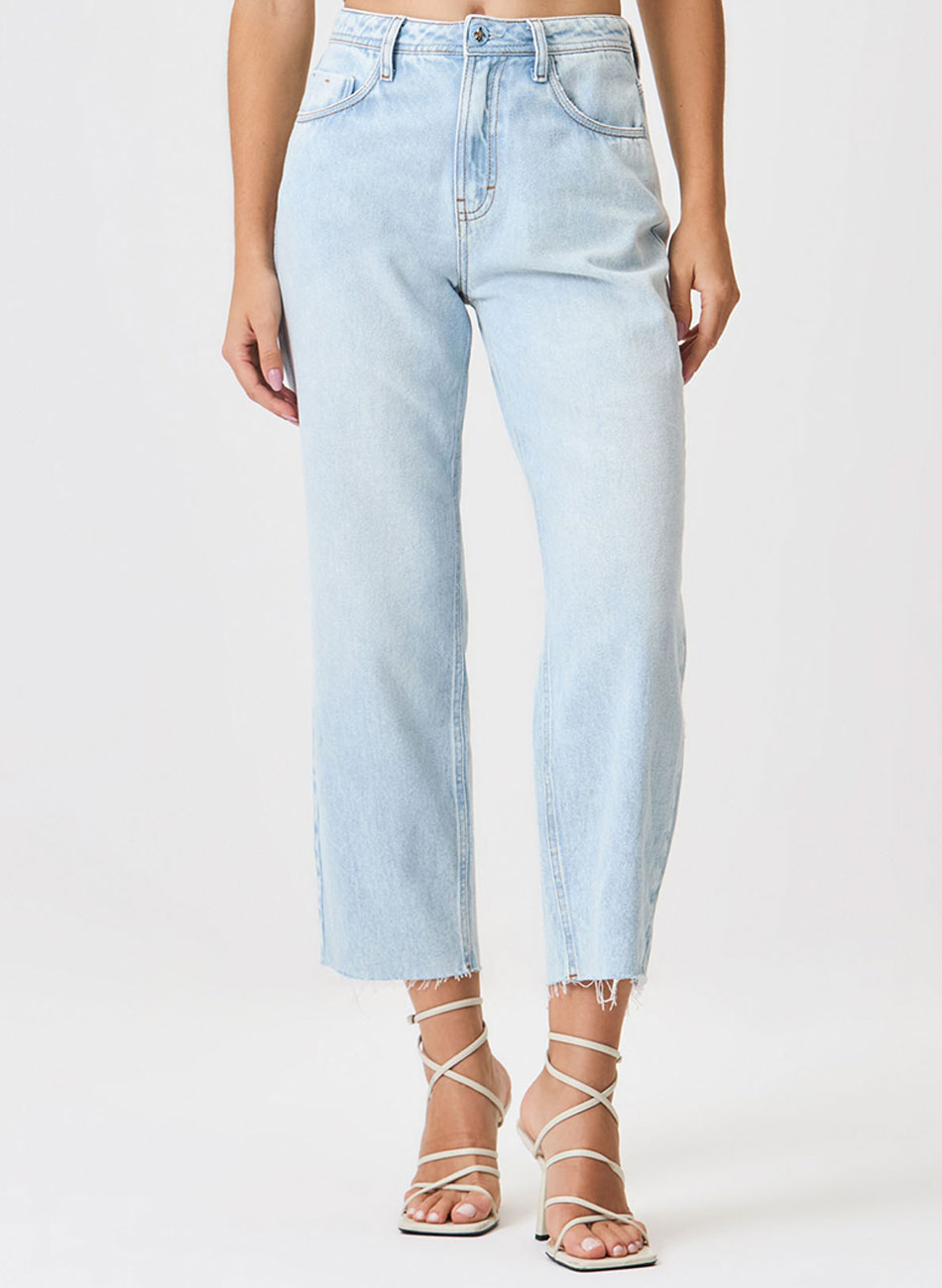 Cala Jeans Turmalina Satraight Cropped Flor de Lis - Foto 1