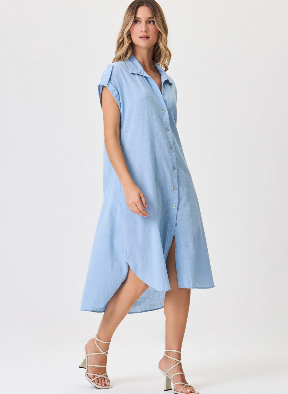 Chemise Midi Baby Blue Flor de Lis - Foto 2