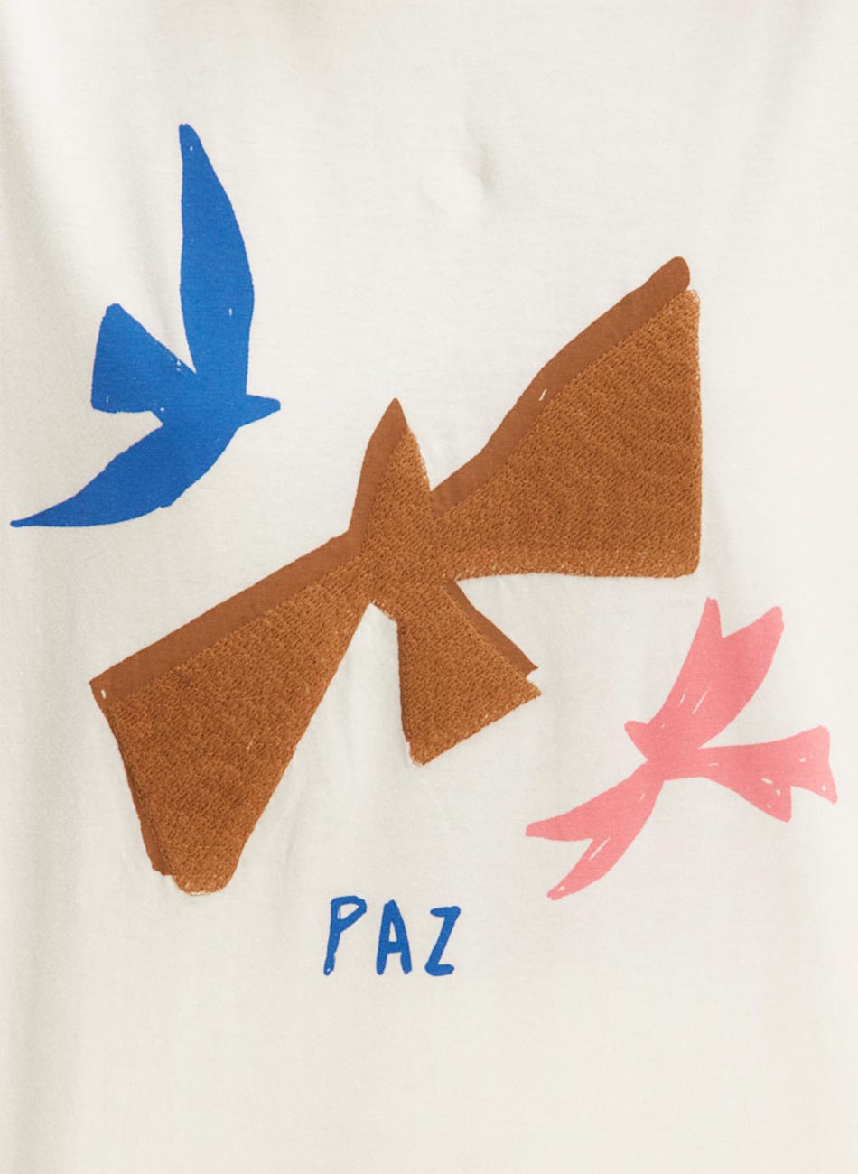 T-shirt Off White Estampa Paz Canto - Foto 1