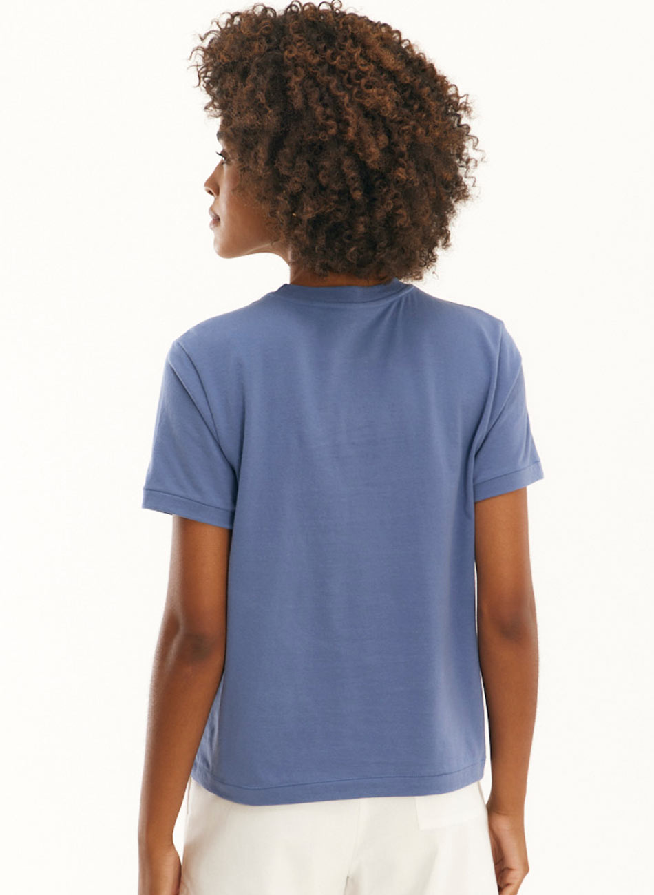 T-shirt Slim Canto Bordada - Foto 3