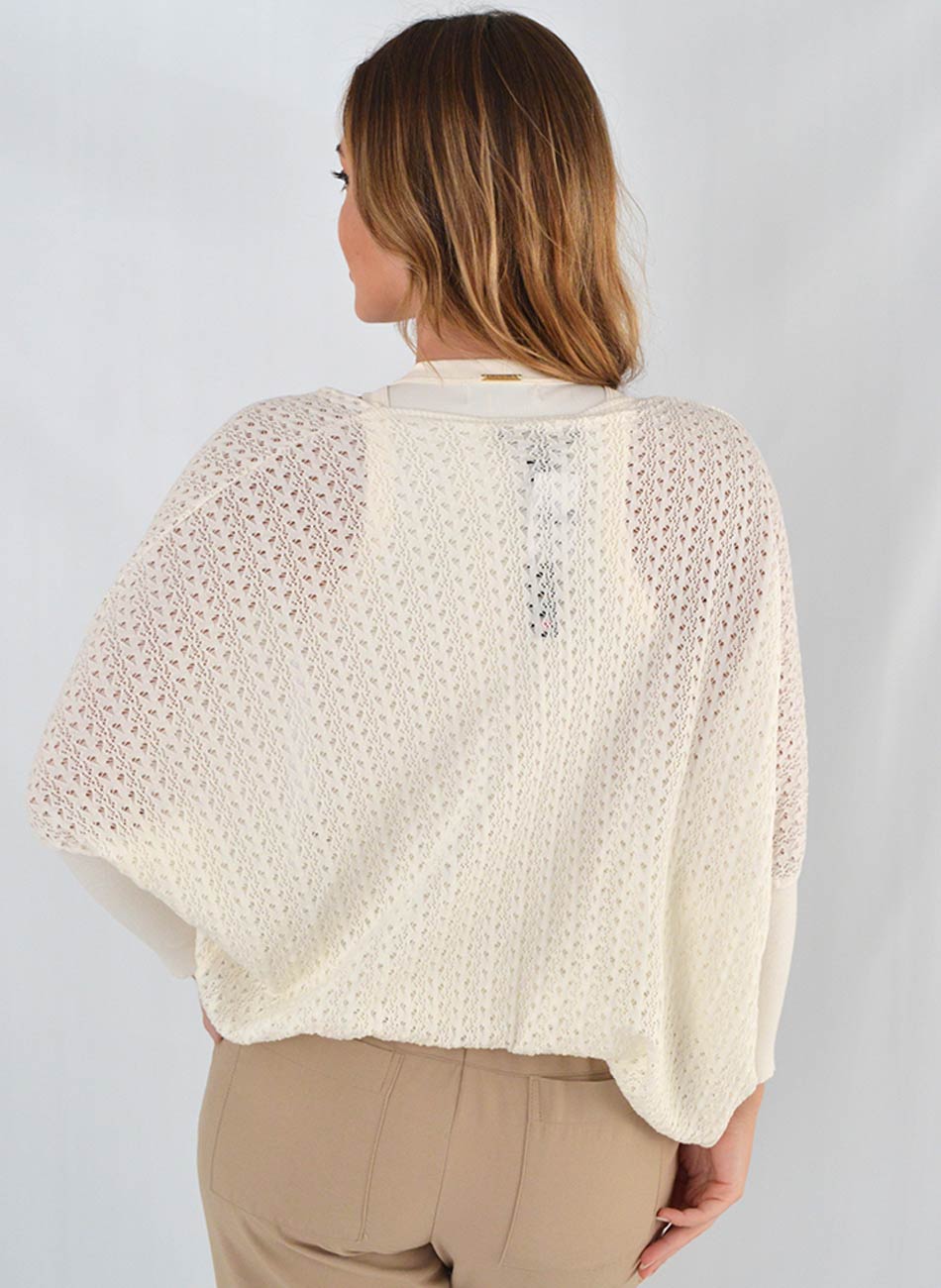 Cardigan Tricot Vero Degli Uffizzi Off White - Foto 3