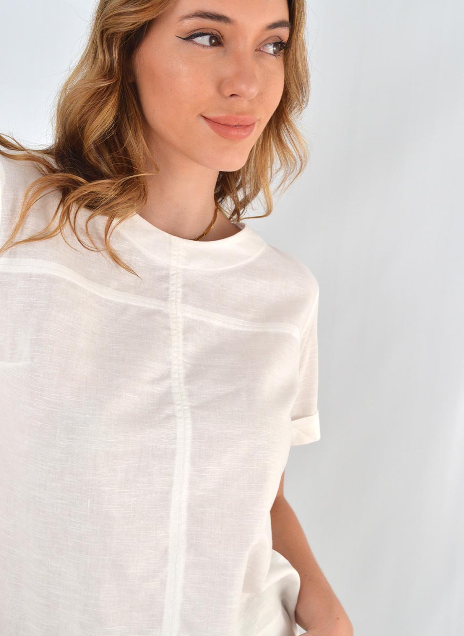 Blusa Gatos e Atos Costas em Viscolyra Off White - Foto 2