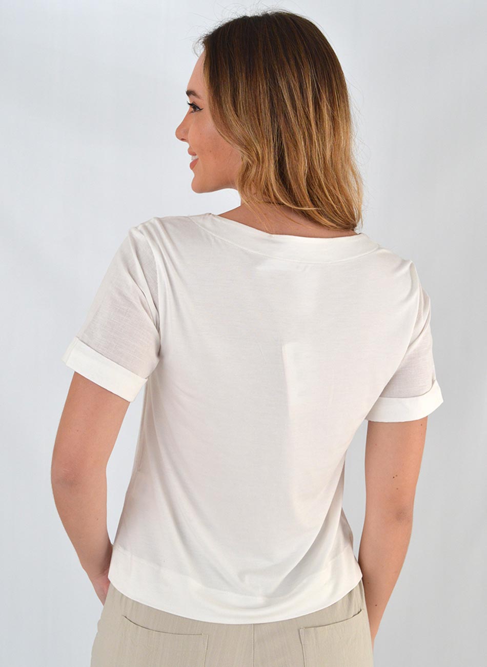 Blusa Gatos e Atos Costas em Viscolyra Off White - Foto 3