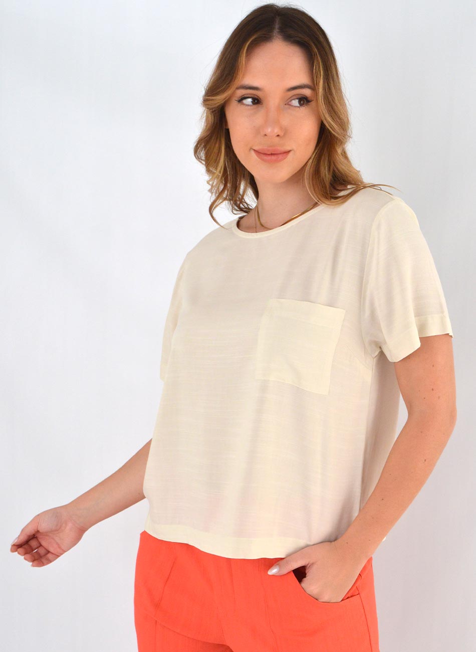 Blusa Gatos e Atos Viscose Bege - Foto 1