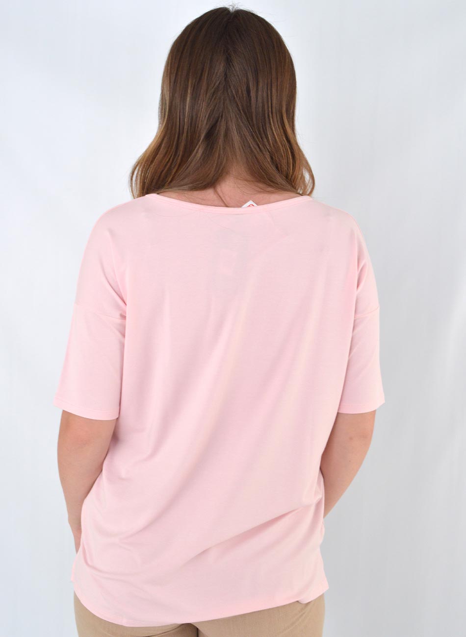 Blusa Viscolycra Rosa Delamo - Foto 3