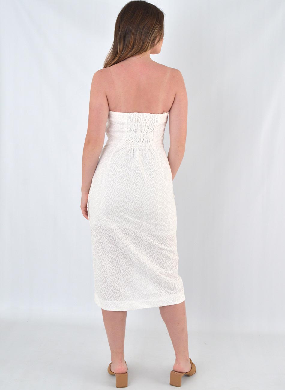 Vestido Midi Tomara Que Caia Bordado Off White Donna Ritz - Foto 3