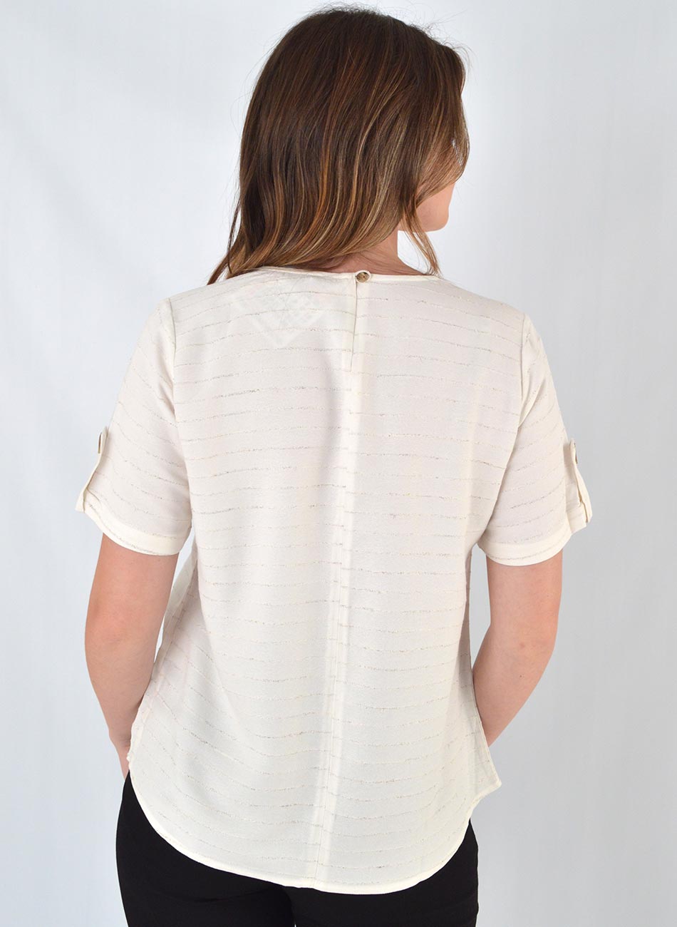 Blusa Viscose Textura Listrada Citt - Foto 3