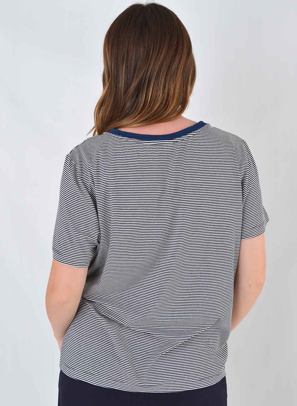 Blusa Listrada Em Fio Tinto Lucidez - Foto 3