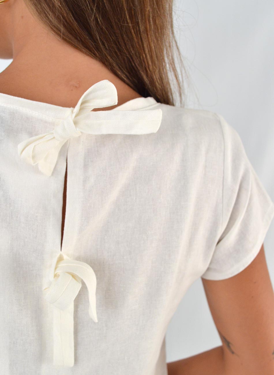 Blusa Linho Cor Off White Emprio B.  - Foto 3