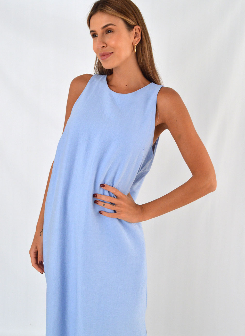 Vestido Viscose Azul Loderro - Foto 2