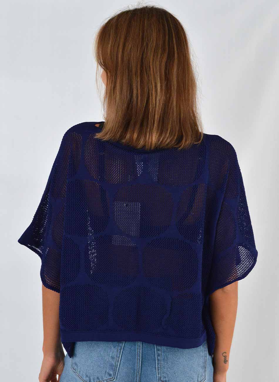 Blusa Tricot Cor Marinho Haes - Foto 3