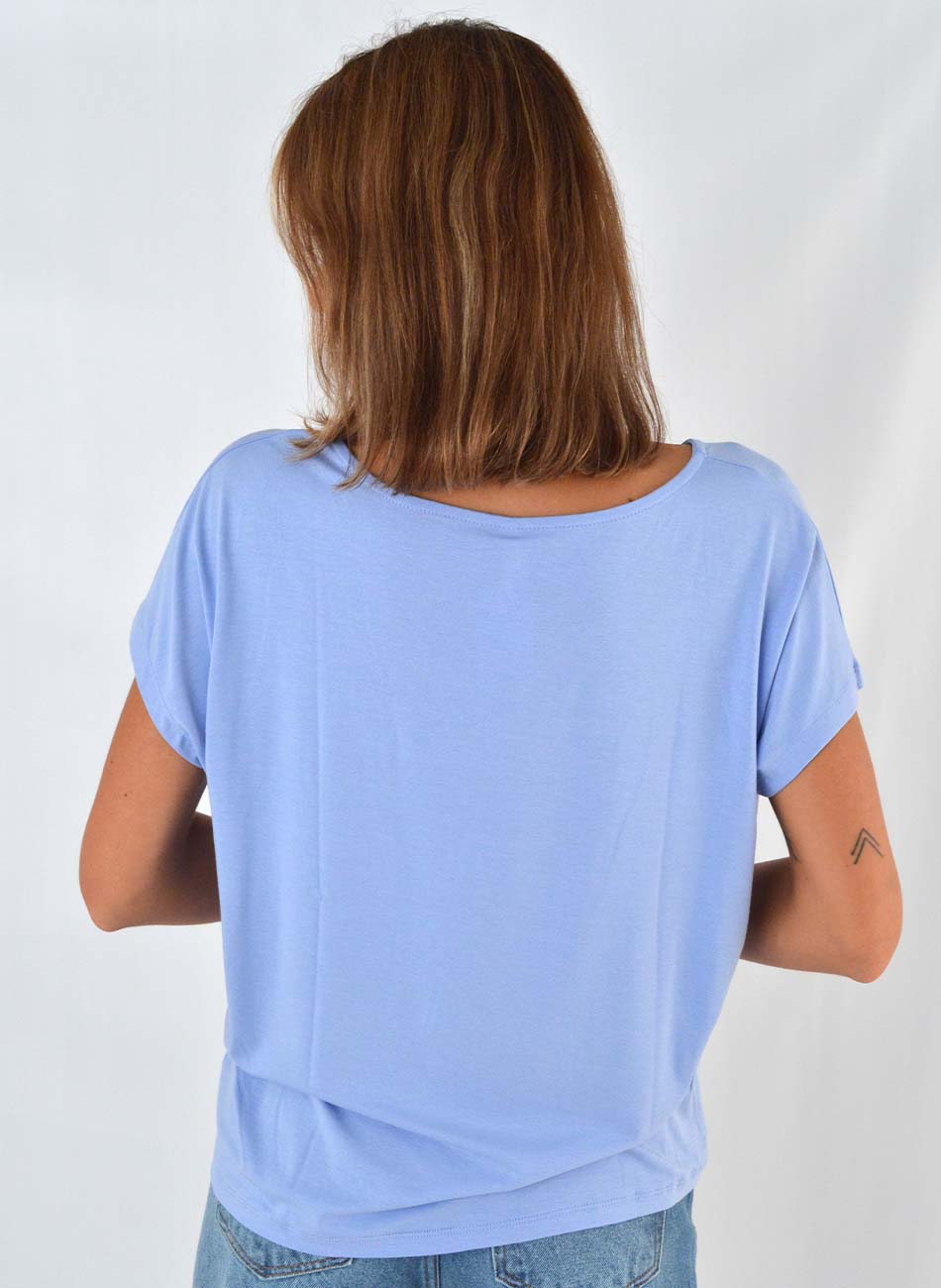 Blusa Viscomalha Azul Delamo - Foto 2