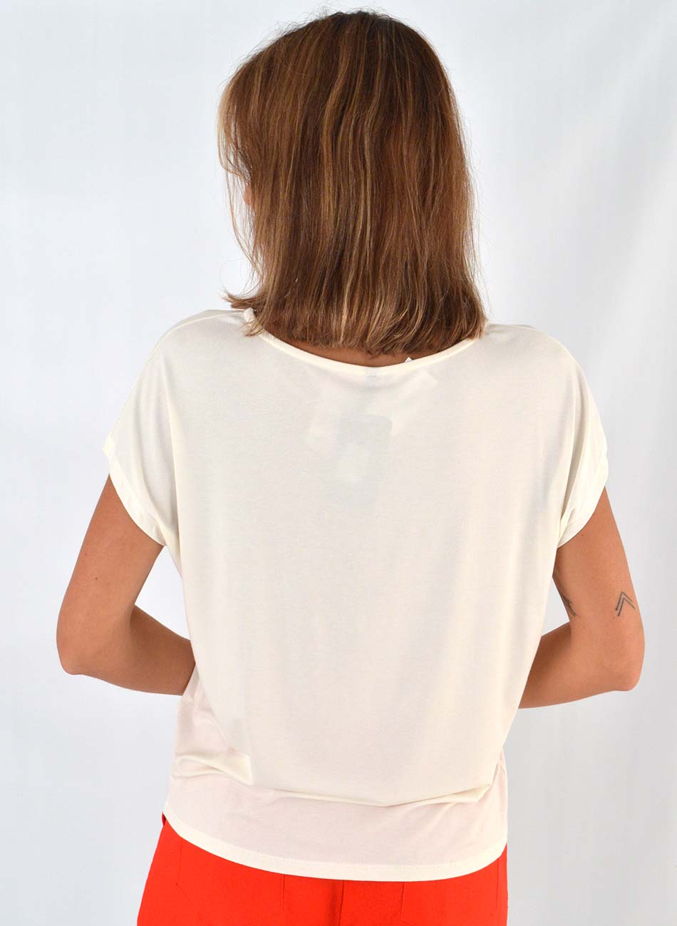 Blusa Viscolycra Off White Delamo - Foto 2