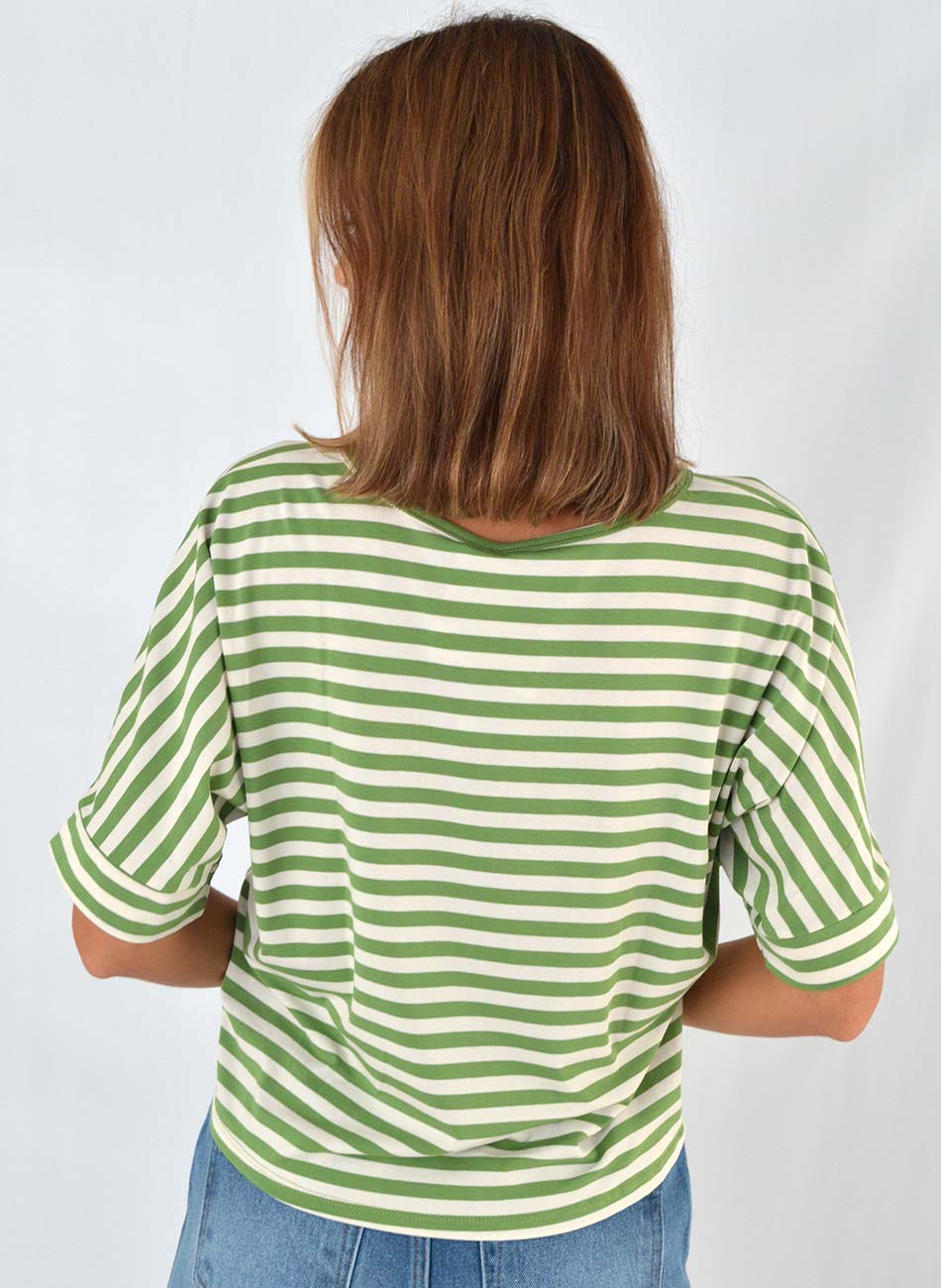 Blusa Listrada em Viscolycra Delamo - Foto 2