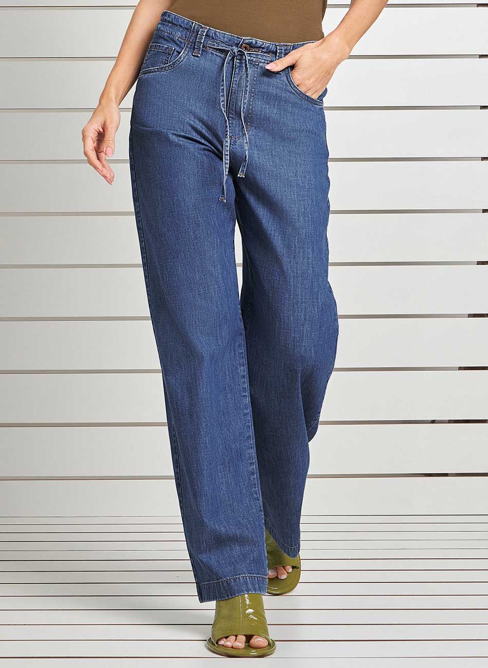 Cala Wide Leg Jeans Gatos e Atos - Foto 2